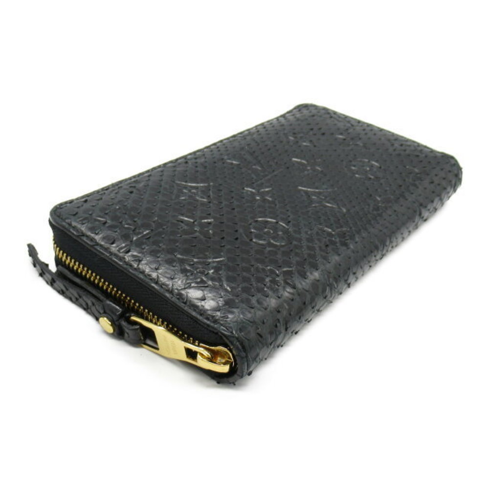 Louis Vuitton Python Long Wallet Leather Black Zi… - image 3